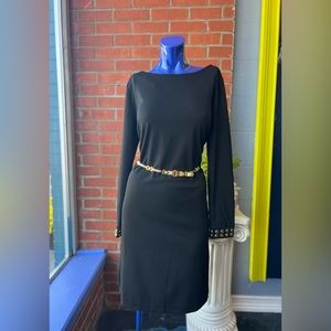 NWT Carmen Marc Valvo black cocktail dress